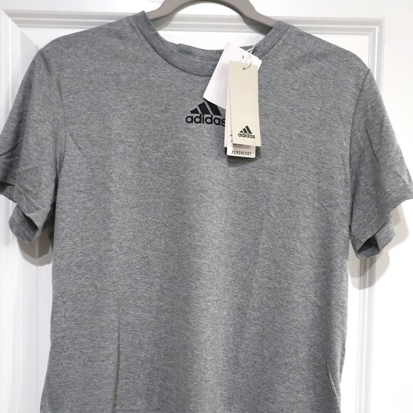NWT Adidas W FRESH SS TEE Women’s HS0845 Grey Short Sleeve Logo Shirt S, M, - Picture 3 of 7